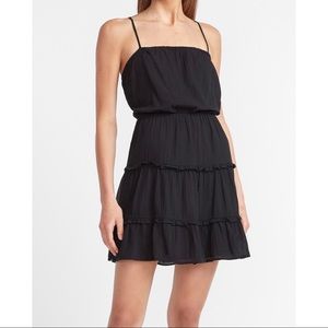 EXPRESS Tiered Square Neck Mini Dress